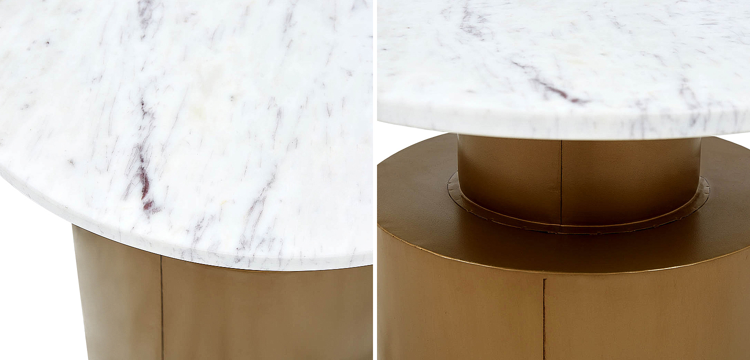 Приставной стол с мраморной столешницей Ela Marble Side Table Приставной стол с мраморной столешницей Ela Marble Side Table - Loft-Concept в Орле