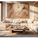 Люстра с многослойными белыми и прозрачными подвесками Character Chandelier варинант исполнения - 3 | Loft Concept в Орле