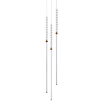 Подвесной светильник с 3-мя вертикальными плафонами и белыми шариками PEARLS Suspension варинант исполнения - 1 | Loft Concept в Орле