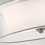 Потолочный светильник с двойным цилиндрическим плафоном из белого стекла и прозрачной органзы Kichler варинант исполнения - 14 | Loft Concept в Орле