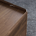 Прикроватный деревянный столик с 2-мя ящиками Moon Walnut Furniture варинант исполнения - 7 | Loft Concept в Орле