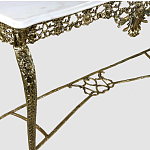 Консоль из бронзы с мраморной прямоугольной столешницей Bronze Console варинант исполнения - 1 | Loft Concept в Орле