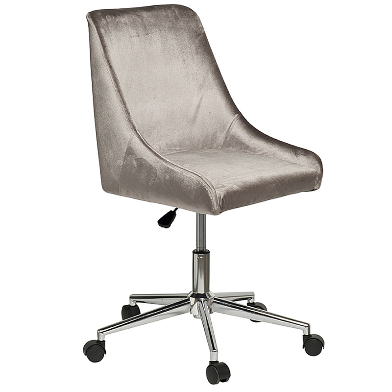 Кресло офисное с обивкой из серого велюра Stylish Velor Office Chair Серый Кресло офисное с обивкой из серого велюра Stylish Velor Office Chair Серый в Орле | Loft Concept