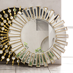 Зеркало круглое с лучами из зеркальных фацетов Silver Facet варинант исполнения - 2 | Loft Concept в Орле