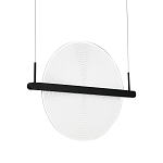 Светодиодный подвесной светильник круглой формы с металлическим черным каркасом Marble Glow варинант исполнения - 3 | Loft Concept в Орле