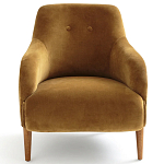 Кресло велюровое золотистого цвета Diaspro Gold  Armchair варинант исполнения - 2 | Loft Concept в Орле