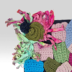 Ковер разноцветный из джинсовой одежды и армейских палаток Upcycling варинант исполнения - 2 | Loft Concept в Орле