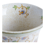 Ваза из фарфора на бронзовом основании Turquoise Blooming Garden варинант исполнения - 3 | Loft Concept в Орле