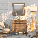 Зеркало квадратное c деревянной рамой из массива дуба Tasteful Furniture варинант исполнения - 2 | Loft Concept в Орле