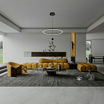 Светодиодная люстра Black LED Circle and Ball Lamp варинант исполнения - 7 | Loft Concept в Орле