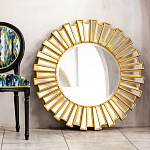 Зеркало круглое с лучами из зеркальных фацетов Golden Facet варинант исполнения - 2 | Loft Concept в Орле