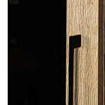 Шкаф-витрина в стиле лофт с чёрной стеклянной дверью Urban Style Space варинант исполнения - 5 | Loft Concept в Орле