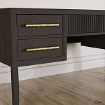 Большой Рабочий стол Primo с 5 выдвижными ящиками Темный орех варинант исполнения - 4 | Loft Concept в Орле