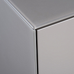 Тумба под телевизор со стеклянной столешницей и с выдвижными ящиками Minimalist Accent варинант исполнения - 4 | Loft Concept в Орле