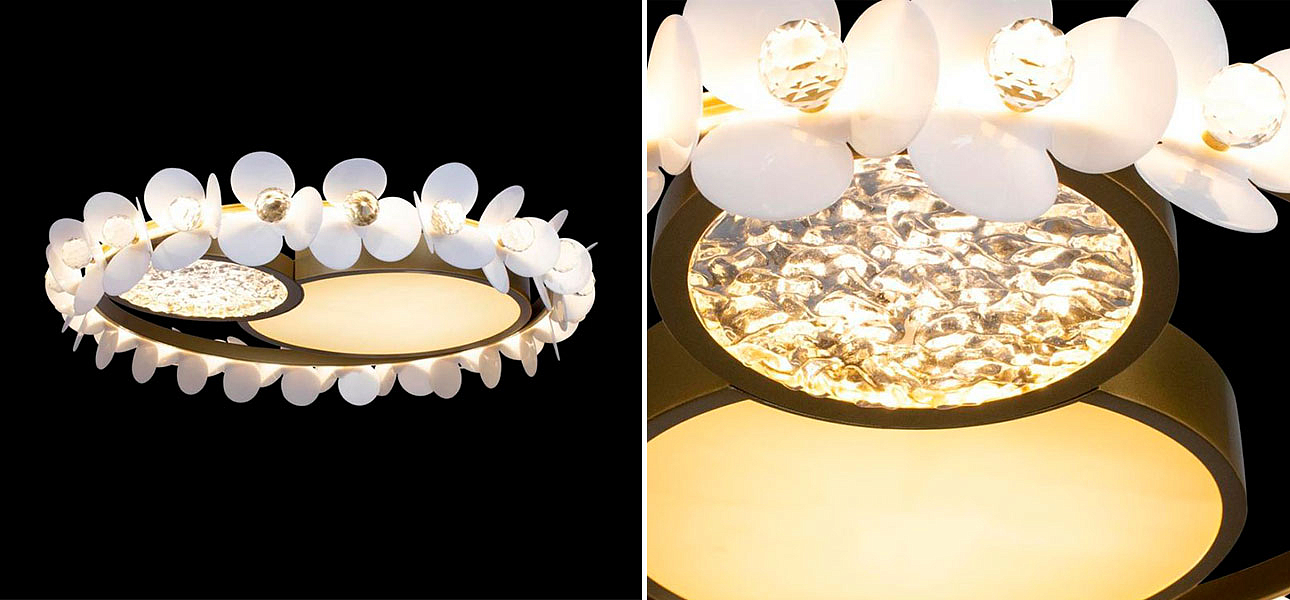 Потолочный светильник Белые Цветы White Flowers Ceiling lamp D 56 Потолочный светильник Белые Цветы White Flowers Ceiling lamp D 56 - Loft-Concept в Орле