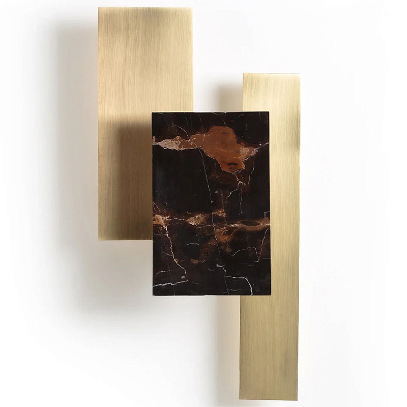 Бра с мраморным декором Marble Brass Laurel Wall Lamp Латунь Коричневый Бра с мраморным декором Marble Brass Laurel Wall Lamp Латунь Коричневый в Орле | Loft Concept