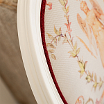 Полукресло из массива бука бежевое с растительным орнаментом Raffael Angel Beige Chair варинант исполнения - 4 | Loft Concept в Орле