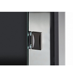 Шкаф-витрина цвета графит с полками и стеклянной дверью Strict Lines варинант исполнения - 4 | Loft Concept в Орле