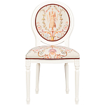 Стул из массива бука бежевый с растительным орнаментом Raffael Angel Beige Chair варинант исполнения - 1 | Loft Concept в Орле