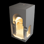 Встраиваемый в стену гипсовый светильник под покраску с арками и рельефными колоннами Antiquity Athena варинант исполнения - 3 | Loft Concept в Орле