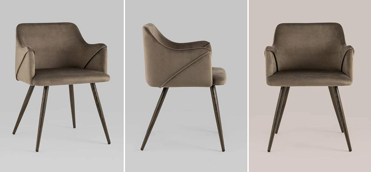 Стул Monarch Chair Коричневый Велюр Стул Monarch Chair Коричневый Велюр - Loft-Concept в Орле