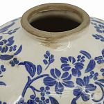 Ваза округлой формы с синим цветочным узором Blue & White Ornament  варинант исполнения - 2 | Loft Concept в Орле