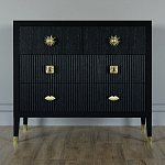 Бельевой Комод с 4 ящиками Elsa Dreams Black варинант исполнения - 4 | Loft Concept в Орле