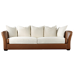 Элитарный современный диван Birmingham с кожаной спинкой варинант исполнения - 4 | Loft Concept в Орле