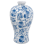 Ваза фарфоровая высокая с синими цветочными мотивами Independence варинант исполнения - 1 | Loft Concept в Орле