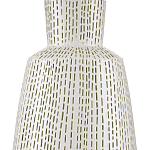 Настольная лампа с корпусом в форме вазы и белым абажуром Lots of Strokes варинант исполнения - 1 | Loft Concept в Орле