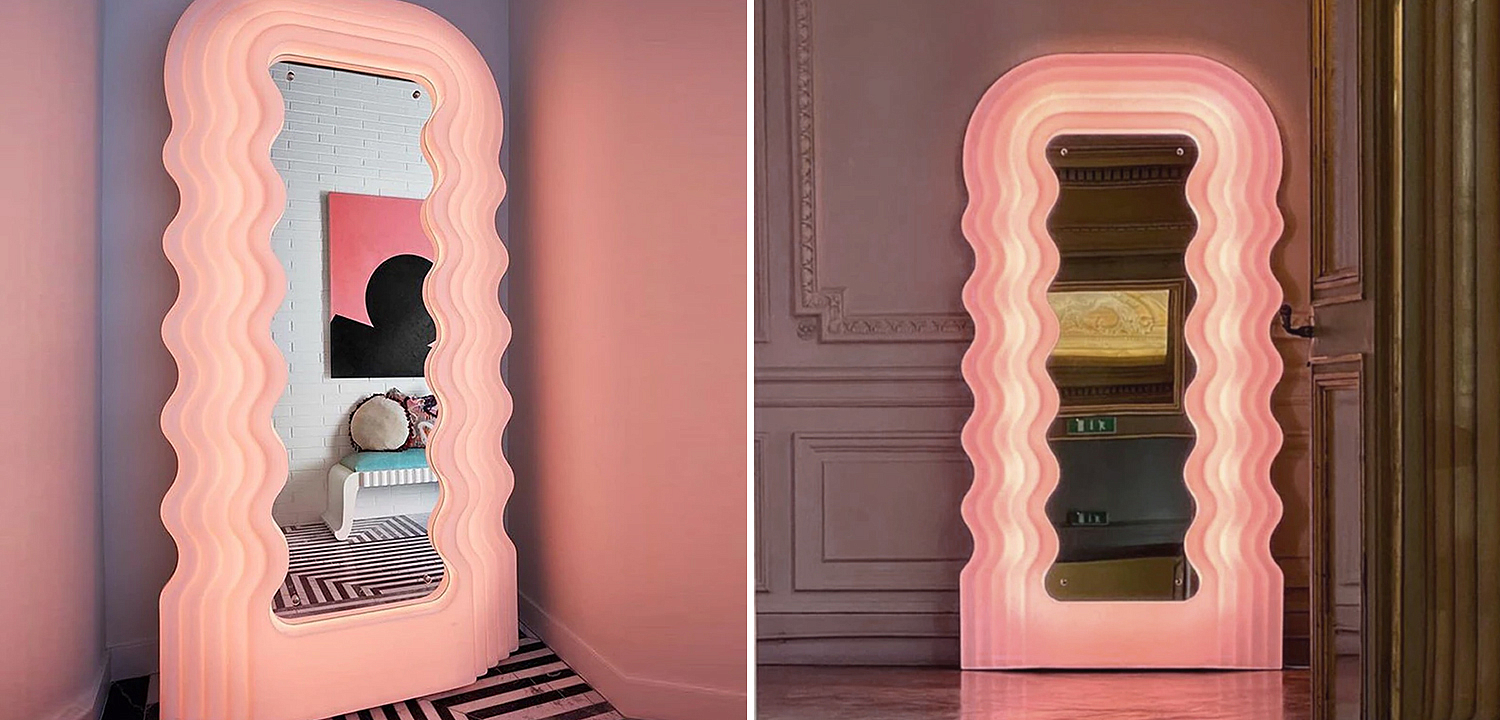 Зеркало Pink Ultrafragola Mirror Ettore Sottsass - Loft-Concept в Орле