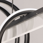 Люстра линейная черного цвета с волнообразным металлическим элементом Luke Lampco Tracer Lamp варинант исполнения - 9 | Loft Concept в Орле