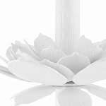 Торшер с декором в виде белого цветка магнолии на каркасе и черным абажуром White Magnolia варинант исполнения - 2 | Loft Concept в Орле