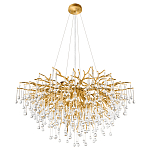 Люстра подвесная с прозрачными стеклянными подвесками в форме капель Диаметр 100 см Droplet Chandelier варинант исполнения - 4 | Loft Concept в Орле