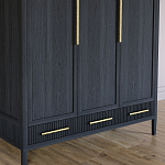 Большой Шкаф Primo Черный дуб с 3 дверьми и 3 выдвижными ящиками варинант исполнения - 3 | Loft Concept в Орле