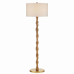 Торшер с цилиндрическим тканевым абажуром на каркасе волнистой формы Rotation варинант исполнения - 1 | Loft Concept в Орле