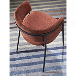 Стул полукруглый мягкий с буклированной обивкой Chair with Boucle Upholstery варинант исполнения - 5 | Loft Concept в Орле