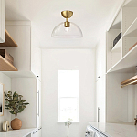 Потолочный светильник с широким полусферическим плафоном из прозрачного стекла Alora Mood варинант исполнения - 5 | Loft Concept в Орле