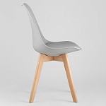 Стул с основой из пластика и мягким сиденьем Arvika Grey варинант исполнения - 3 | Loft Concept в Орле