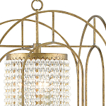 Люстра золотая с внутренним цилиндром из хрустальных бусин Romantic Lantern варинант исполнения - 1 | Loft Concept в Орле