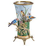 Ваза из фарфора с птицами на бронзовой ветке Garden of Eden варинант исполнения - 1 | Loft Concept в Орле