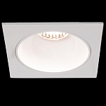 Встраиваемый спот светодиодный квадаратный белого цвета с круглым углублением Ombra Lux  варинант исполнения - 1 | Loft Concept в Орле