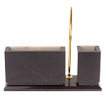 Настольный письменный набор из мрамора с часами и ручкой Marble Accessory варинант исполнения - 3 | Loft Concept в Орле