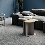 Стол журнальный бежево-серый из 3-х частей со столешницами в виде геометрических элементов MUND SIDE TABLE LIGHT MOCHA варинант исполнения - 1 | Loft Concept в Орле