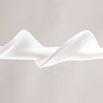 Люстра горизонтальная с волнистым белым плафоном Golden Swirl варинант исполнения - 5 | Loft Concept в Орле