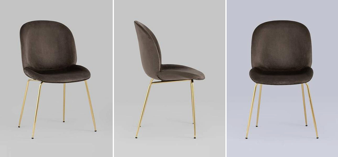 Стул Коричневый Велюр Vendramin Chair Стул Коричневый Велюр Vendramin Chair - Loft-Concept в Орле