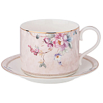 Чайный набор из фарфора с цветочным принтом на 6 персон 12 предметов Flower Porcelain Collection варинант исполнения - 1 | Loft Concept в Орле