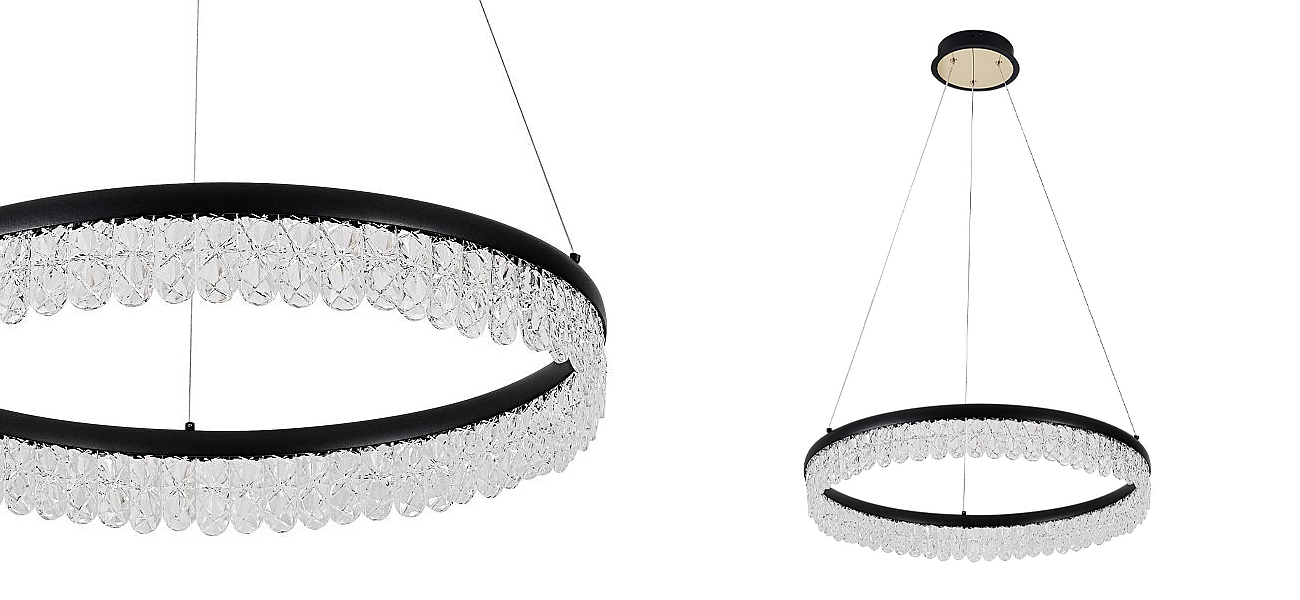 Круглая светодиодная люстра Pettico Black Круглая светодиодная люстра Pettico Black - Loft-Concept в Орле