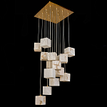 Люстра подвесная с квадратными плафонами из натурального камня Glowing Spheres варинант исполнения - 3 | Loft Concept в Орле