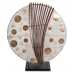 Настольная лампа из перламутра и дерева на подставке Indonesian Round Shell варинант исполнения - 1 | Loft Concept в Орле